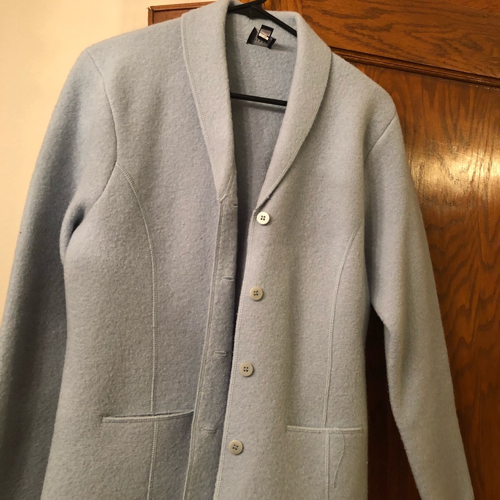Wool blue cardigan